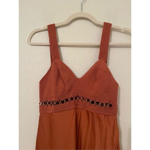 A.L.C Talia Satin Midi Dress Burnt Terracota NEW NWT - Picture 7 of 13